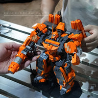 Thumbnail for Building Blocks MOC Expert Hot Steel Mecha Robot Warrior Bricks Toy - 4