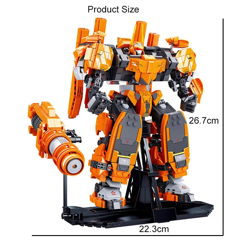 Building Blocks MOC Expert Hot Steel Mecha Robot Warrior Bricks Toy - 6