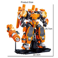Thumbnail for Building Blocks MOC Expert Hot Steel Mecha Robot Warrior Bricks Toy - 6