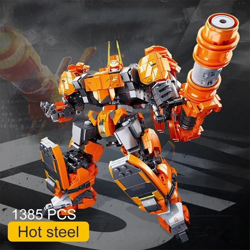 MOC Expert Hot Steel Mecha Robot Warrior Bricks Toy