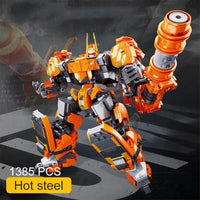 Thumbnail for Building Blocks MOC Expert Hot Steel Mecha Robot Warrior Bricks Toy - 7