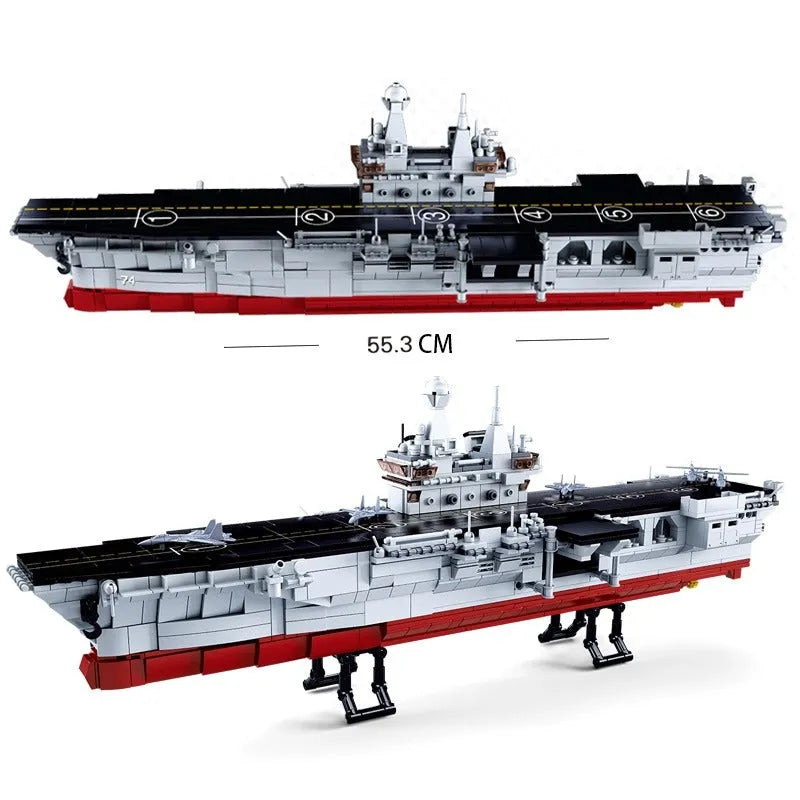 Building Blocks MOC Military 075 Amphibious Attack War Ship Bricks Toy - 1