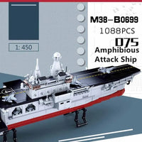 Thumbnail for Building Blocks MOC Military 075 Amphibious Attack War Ship Bricks Toy - 2