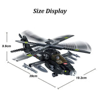 Thumbnail for Building Blocks MOC Military Armed US Attack Helicopter Bricks Toy - 2