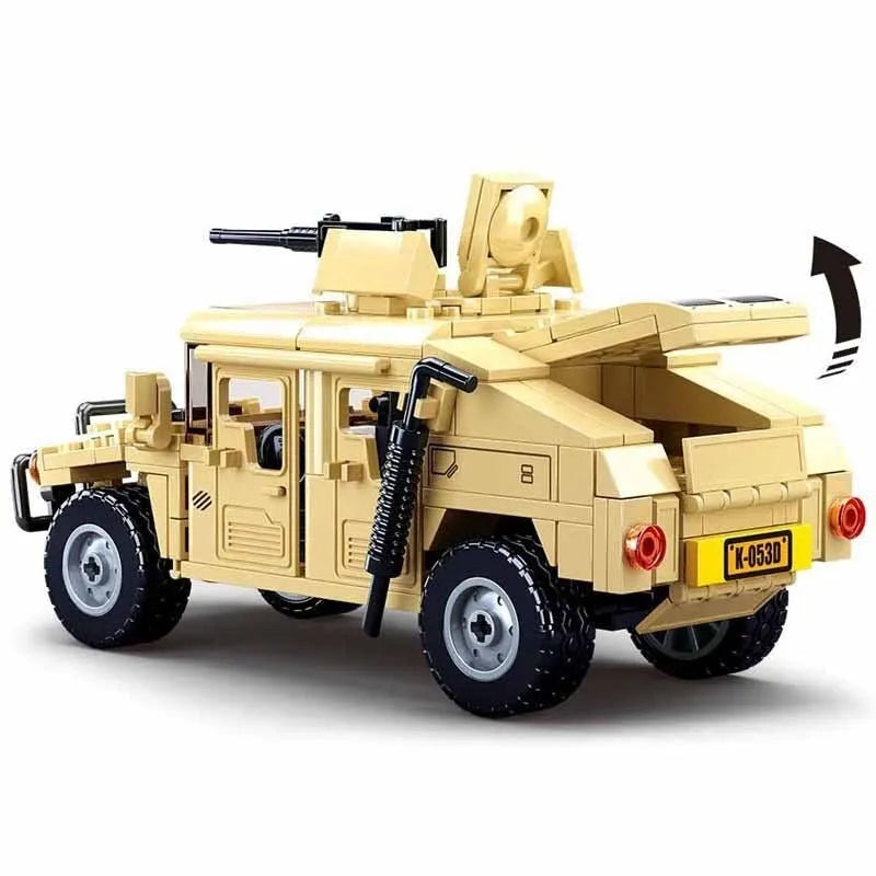 Building Blocks MOC Military Armored Humvee H1 Off-Road Car Bricks Toy - 2
