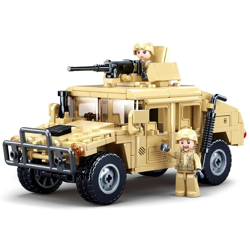 Building Blocks MOC Military Armored Humvee H1 Off-Road Car Bricks Toy - 1