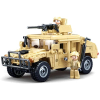 Thumbnail for Building Blocks MOC Military Armored Humvee H1 Off-Road Car Bricks Toy - 1