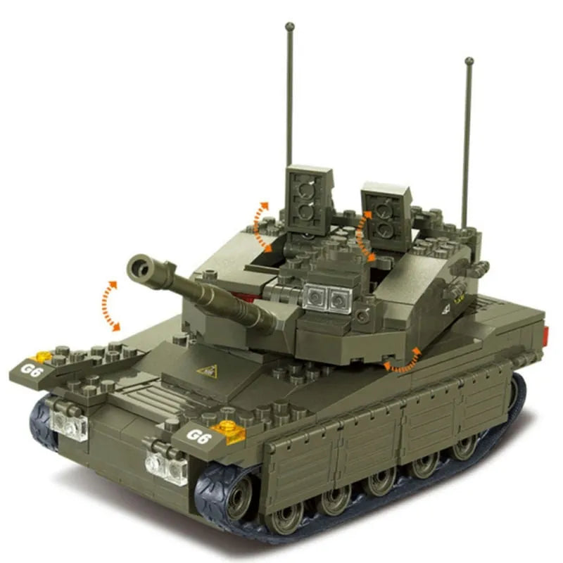 Building Blocks MOC Military Israel Merkava Tank Bricks Toys - 2