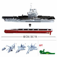 Thumbnail for Building Blocks MOC Military Navy 002 Aircraft Carrier Bricks Toys - 6