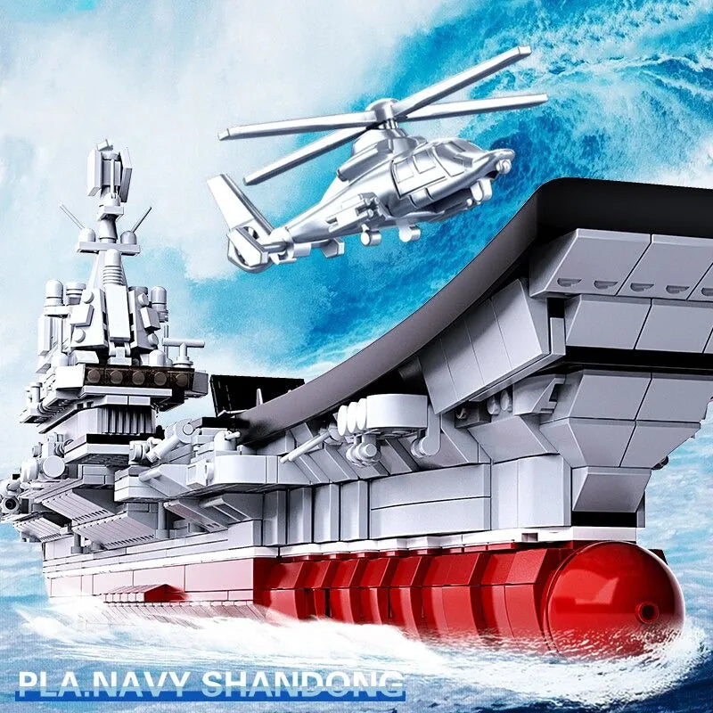 Building Blocks MOC Military Navy 002 Aircraft Carrier Bricks Toys