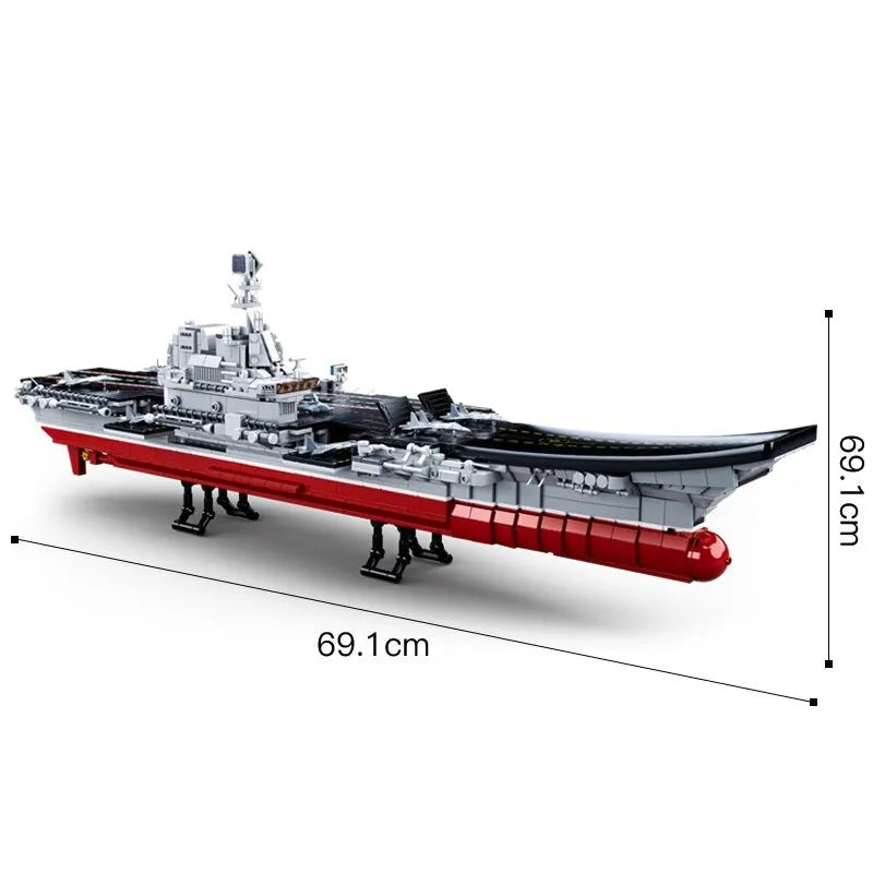 Building Blocks MOC Military Navy 002 Aircraft Carrier Bricks Toys - 5