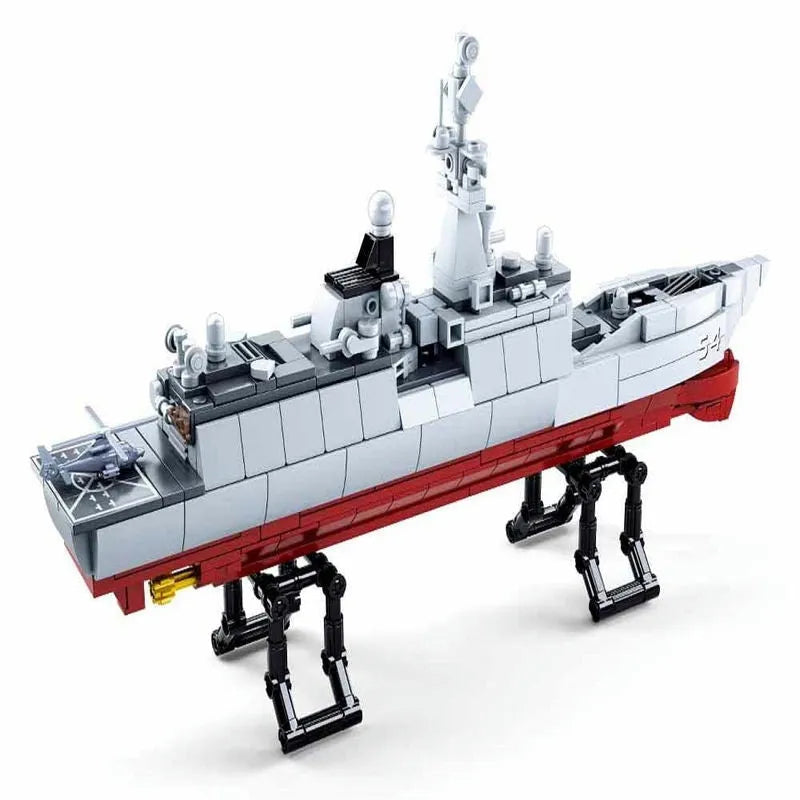 Building Blocks MOC Military NAVY 054A Escort Warship Bricks Toy - 4