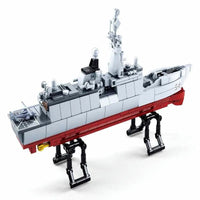 Thumbnail for Building Blocks MOC Military NAVY 054A Escort Warship Bricks Toy - 4