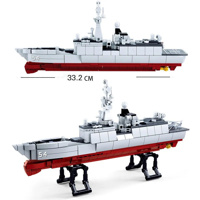 Building Blocks MOC Military NAVY 054A Escort Warship Bricks Toy - 7