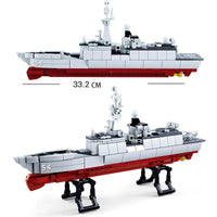Thumbnail for Building Blocks MOC Military NAVY 054A Escort Warship Bricks Toy - 7