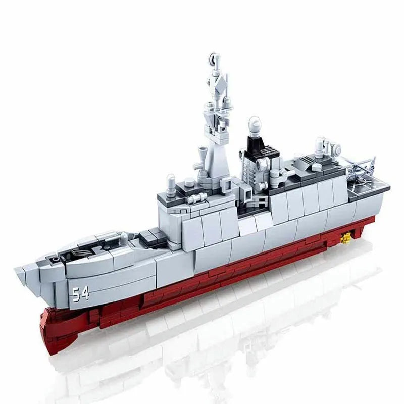 Building Blocks MOC Military NAVY 054A Escort Warship Bricks Toy - 1