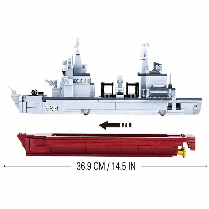 Building Blocks MOC Military Navy 906B Supply Vessel Bricks Toys - 3