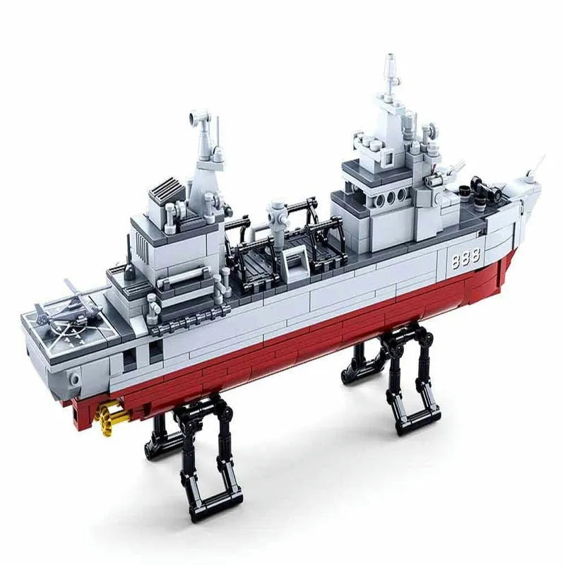 Building Blocks MOC Military Navy 906B Supply Vessel Bricks Toys - 2