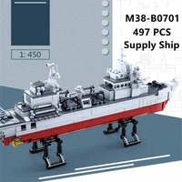 Thumbnail for Building Blocks MOC Military Navy 906B Supply Vessel Bricks Toys - 6