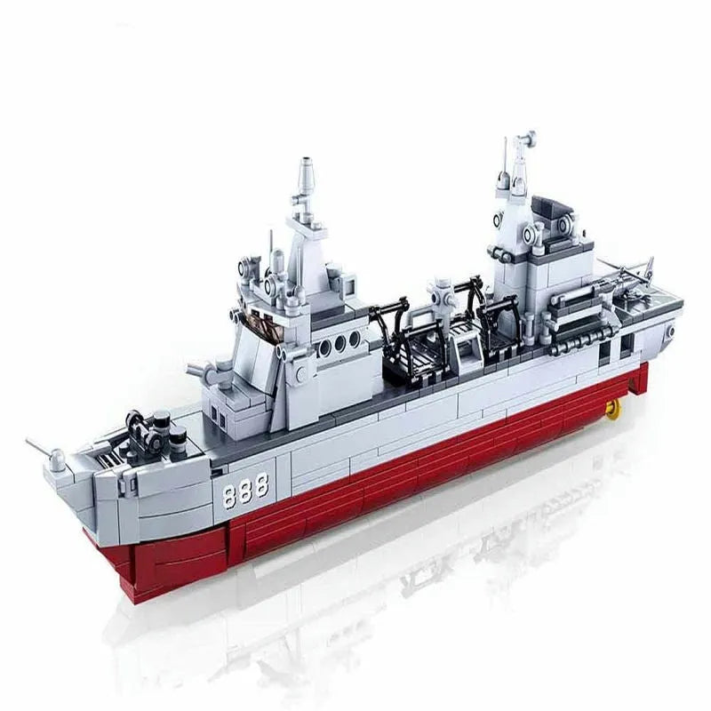 Building Blocks MOC Military Navy 906B Supply Vessel Bricks Toys - 1