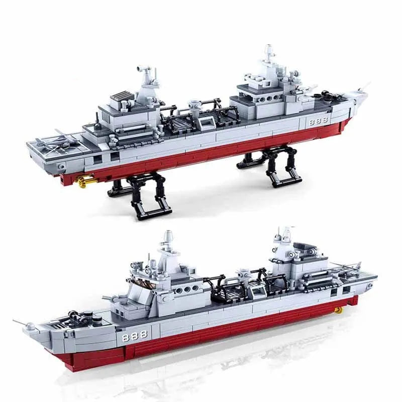 Building Blocks MOC Military Navy 906B Supply Vessel Bricks Toys - 5