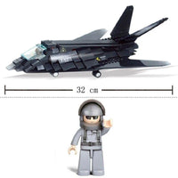 Thumbnail for Building Blocks MOC Military Stealth Bomber Jet F-117 Aircraft Bricks Toys Construction Set Toys - 4