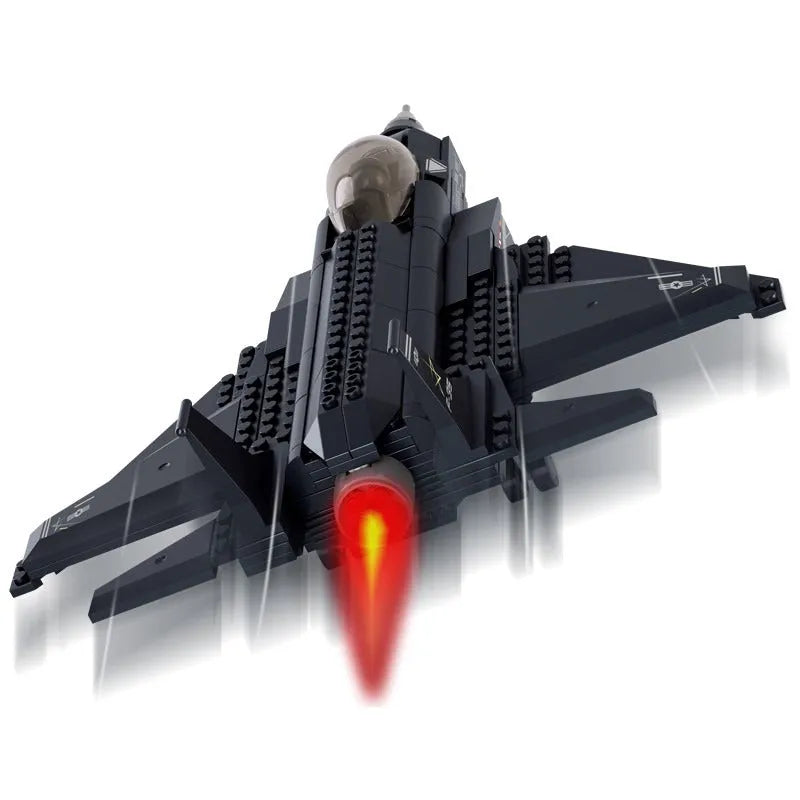 Building Blocks MOC Military Stealth Fighter Jet F-35 Aircraft Bricks Toys - 4