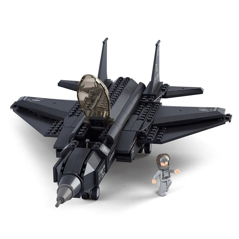 Building Blocks MOC Military Stealth Fighter Jet F - 35 Aircraft Bricks Toys - 3