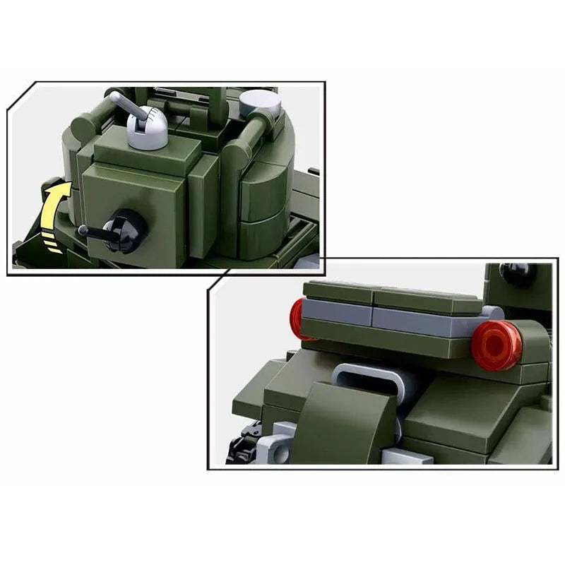 Building Blocks MOC Military WW2 BT7 Fast Tank Bricks Toys Construction Set Toys - 5