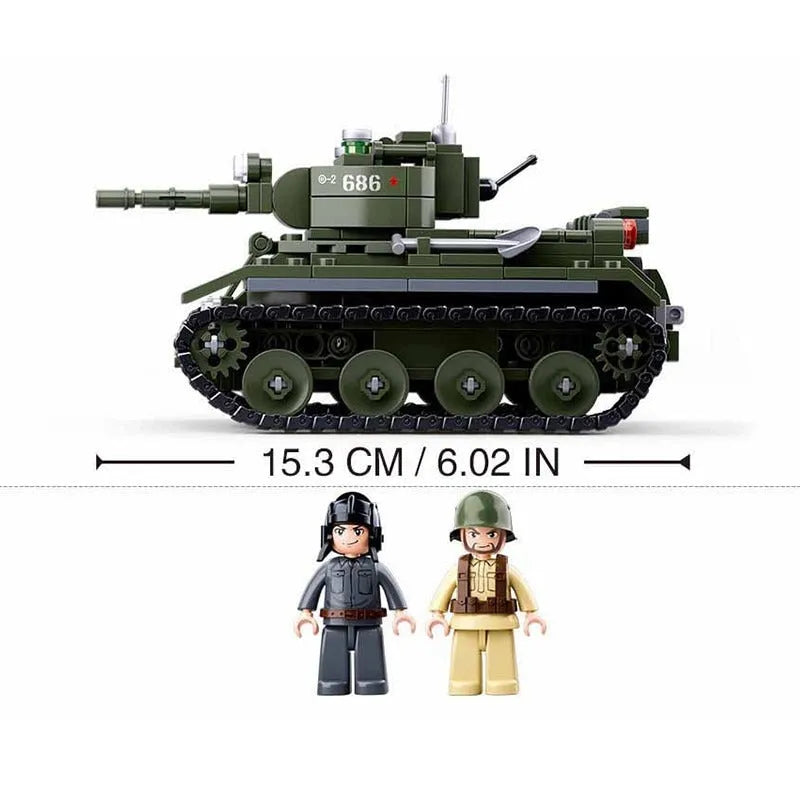 Building Blocks MOC Military WW2 BT7 Fast Tank Bricks Toys - 6