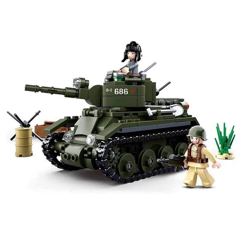 Building Blocks MOC Military WW2 BT7 Fast Tank Bricks Toys Construction Set Toys - 1