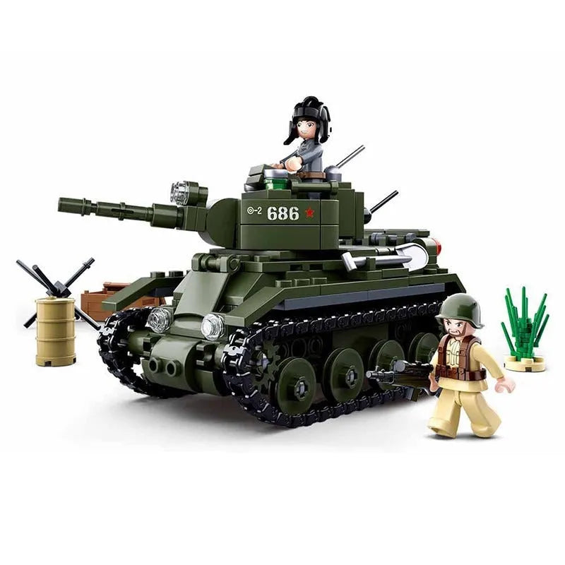 Building Blocks MOC Military WW2 BT7 Fast Tank Bricks Toys - 1