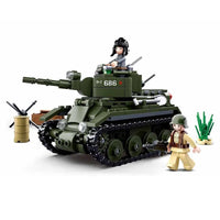 Thumbnail for Building Blocks MOC Military WW2 BT7 Fast Tank Bricks Toys - 1