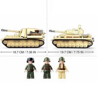 Thumbnail for Building Blocks MOC Military WW2 German Panzer IV Tank Kids Bricks Toys - 7