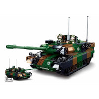 Thumbnail for Building Blocks MOC Military WW2 Leopard 2A5 Tank Bricks Toys - 1