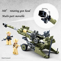 Thumbnail for Building Blocks MOC Military WW2 M777 Light Artillery Gun Bricks Toy - 4