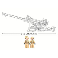 Thumbnail for Building Blocks MOC Military WW2 M777 Light Artillery Gun Bricks Toy - 6