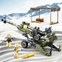Thumbnail for Building Blocks MOC Military WW2 M777 Light Artillery Gun Bricks Toy - 5