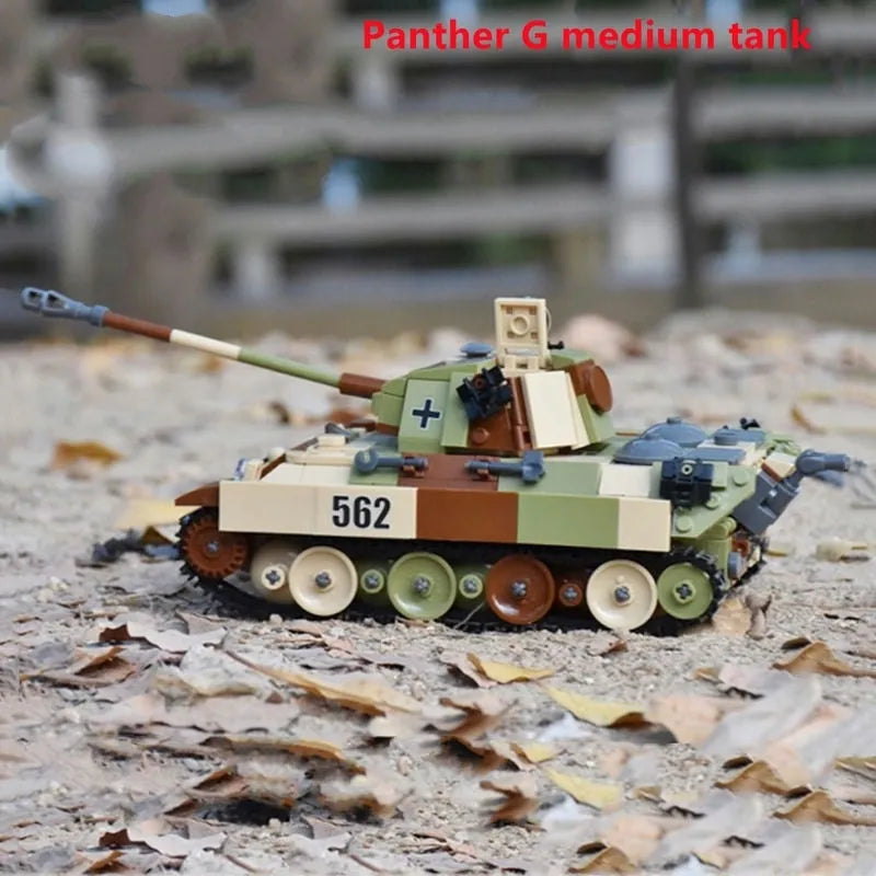 Building Blocks MOC Military WW2 Panther G Medium Tank Bricks Toys Construction Set Toys - 3