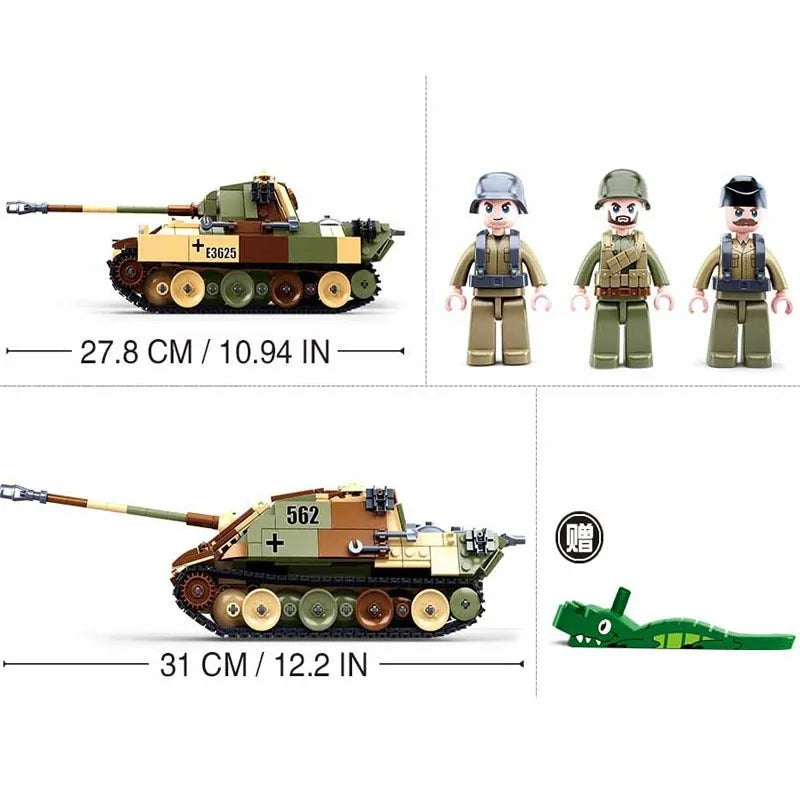 Building Blocks MOC Military WW2 Panther G Medium Tank Bricks Toys - 6