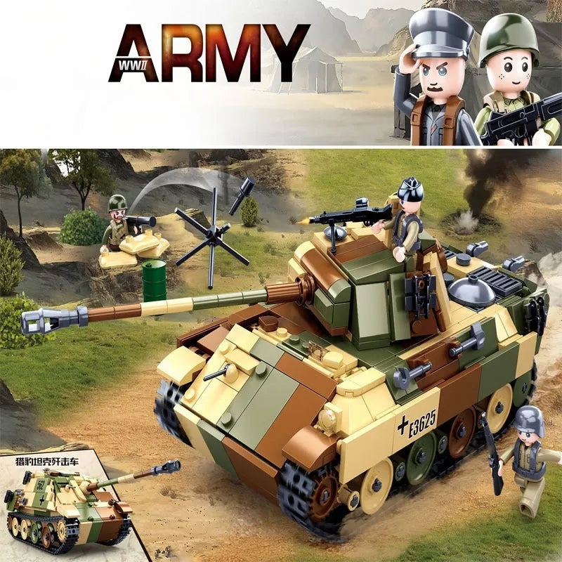Building Blocks MOC Military WW2 Panther G Medium Tank Bricks Toys - 5