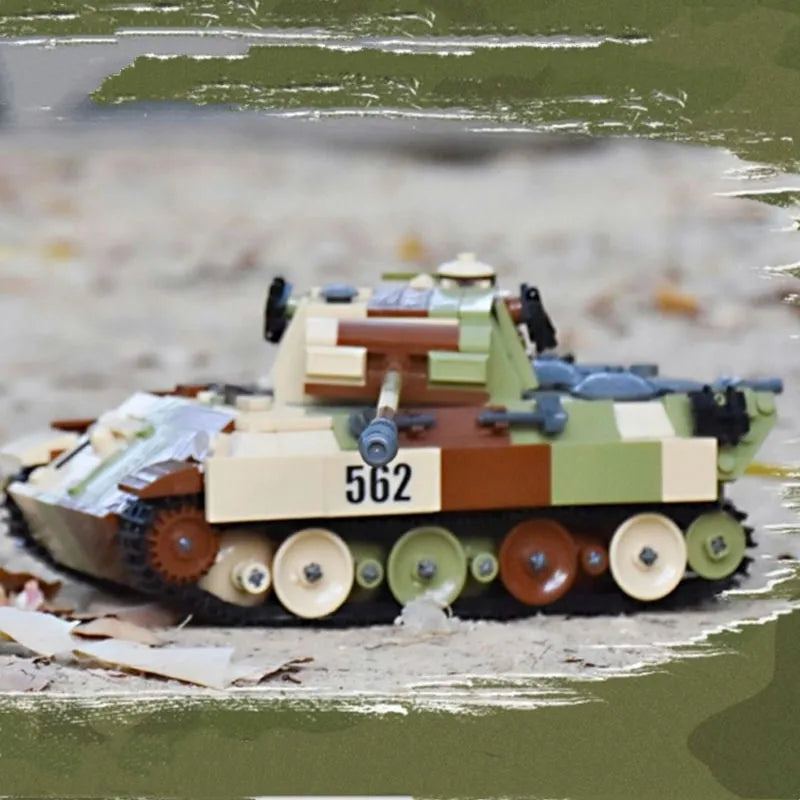 Building Blocks MOC Military WW2 Panther G Medium Tank Bricks Toys - 2