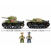Thumbnail for Building Blocks MOC WW2 Military Battle M13/40 Tank Bricks Toy - 3