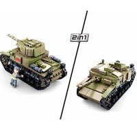 Thumbnail for Building Blocks MOC WW2 Military Battle M13/40 Tank Bricks Toy Construction Set Toys - 2