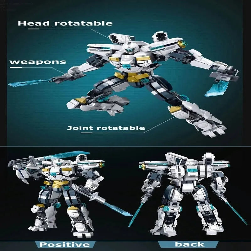 Building Blocks Super Transforming Mecha Robot Warrior Bricks Toy Construction Set Toys - 10