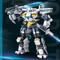 Thumbnail for Building Blocks Super Transforming Mecha Robot Warrior Bricks Toy - 8