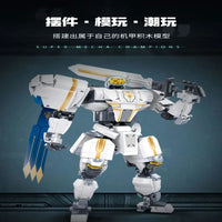 Thumbnail for Building Blocks Transformed Super Mecha Arthur Robot Warrior Bricks Toy Construction Set Toys - 5