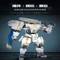 Thumbnail for Building Blocks Transformed Super Mecha Arthur Robot Warrior Bricks Toy - 5