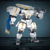 Thumbnail for Building Blocks Transformed Super Mecha Arthur Robot Warrior Bricks Toy - 7
