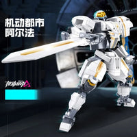 Thumbnail for Building Blocks Transformed Super Mecha Arthur Robot Warrior Bricks Toy Construction Set Toys - 6